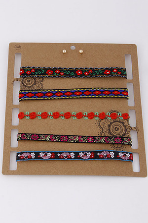 Aztec Inspired Choker Necklace Set 7FAD1